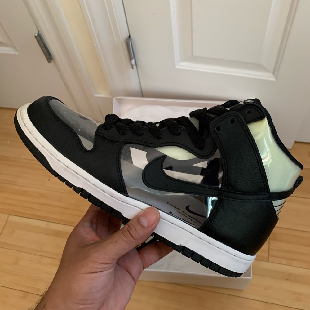 Comme des Garçon x Nike Dunk High Retro “Clear”